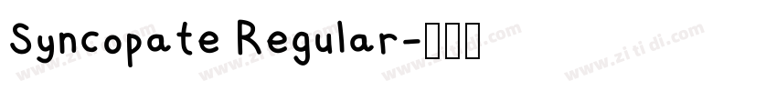 Syncopate Regular字体转换